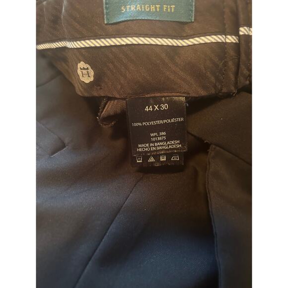 GUC Haggar Men's Gray Dress Pants Slacks 100% Polyester Size 44x30 - Picture 4 of 5